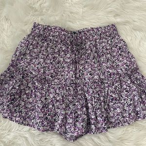 Zara Purple Floral Skort